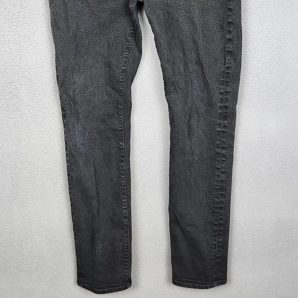 J.Crew Jeans Mens 34x32 Charcoal Black Slim Straight Stretch Denim USA J5224